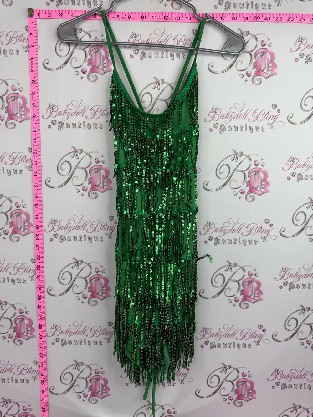 SHEIN flapper dress Shimmering Green Sequin Fringe Dress sequins sparkly